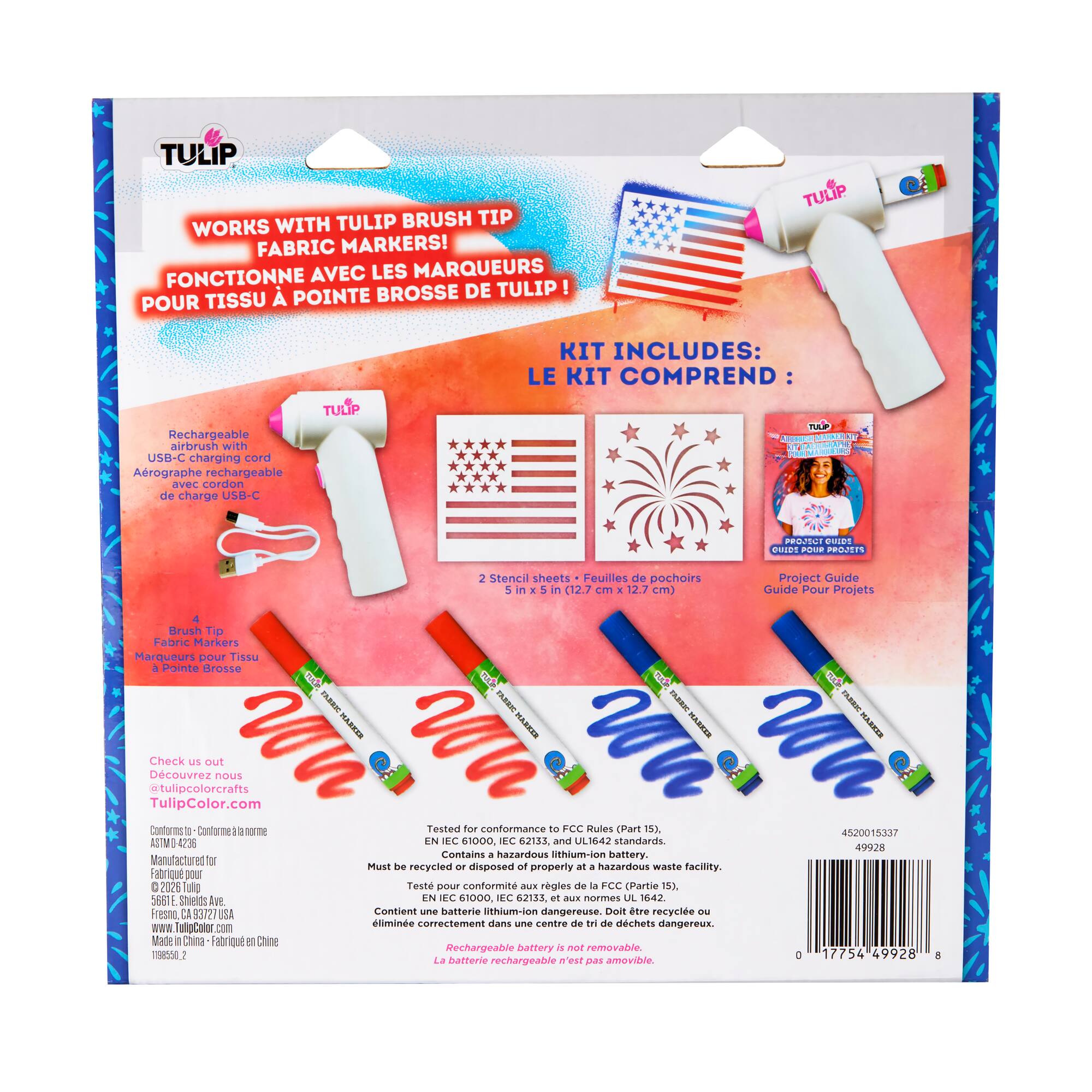 Tulip® Patriotic Airbrush Marker Kit